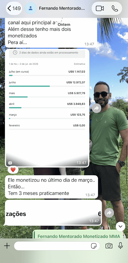 Resultado de aluno Fernando